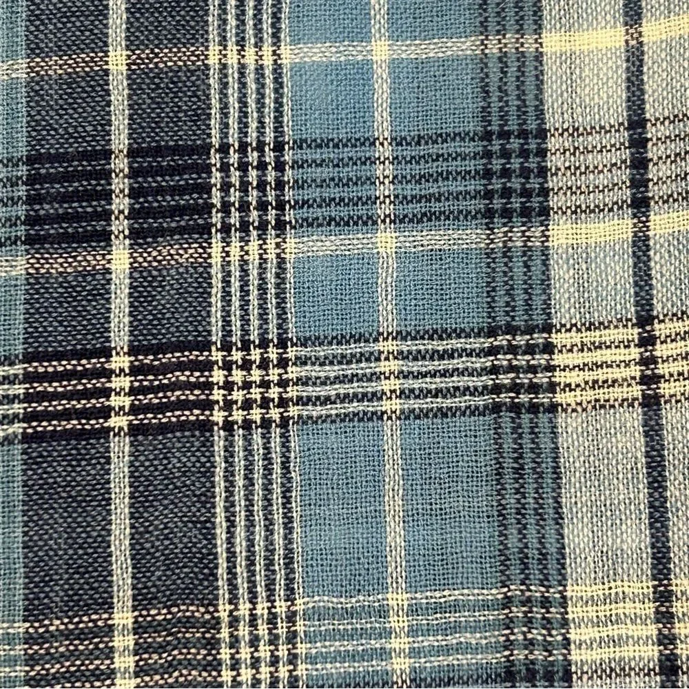 Lands’ End Blue Plaid Winter Scarf
